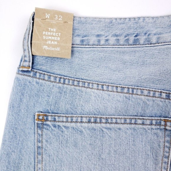 Women's Madewell Perfect Summer Jean Size 32x27 Light Wash 5 Pocket Jeans - Picture 3 of 6
